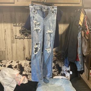 American Eagle Flared Stretch distressed jeans